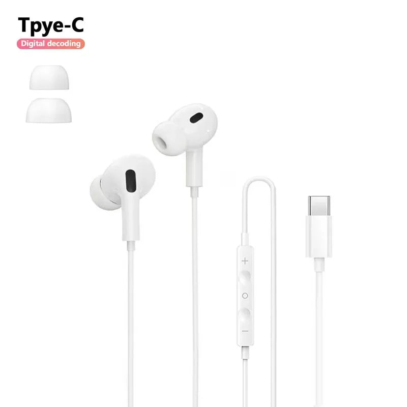 Original Type-C Wired Headphones for Samsung Galaxy S24 S23 S22 A53 A52 Note 20 3.5Mm In-Ear Earbuds USB -C Earphone Hifi Basstt