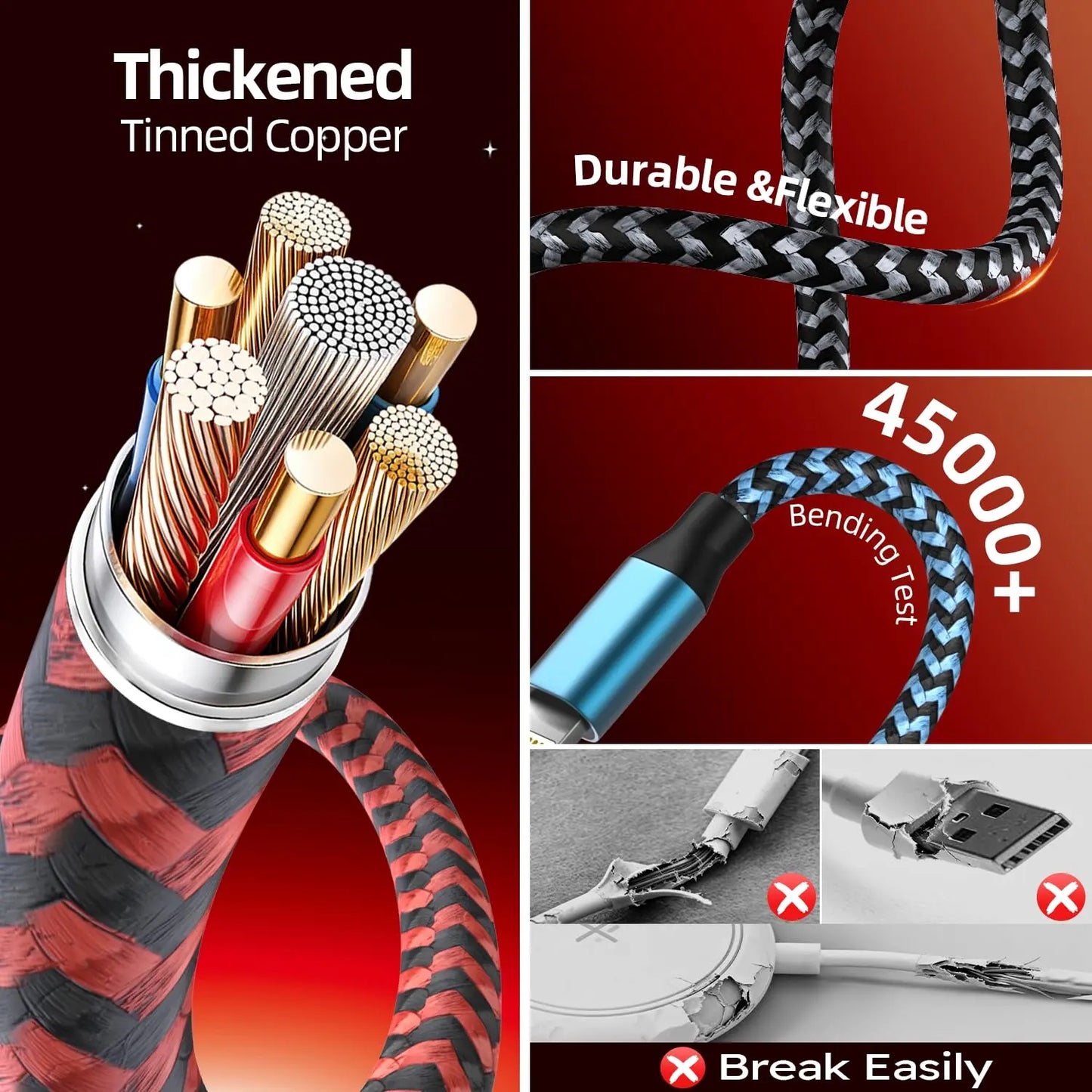 4-in-2 Multi-Charging Cable (5FT)Streamline power with this dual input to Lightning, Type-C, and Apple Watch cable. Built for iPhone 17/16-12 and iWatch, it delivers stable multi-device charging.