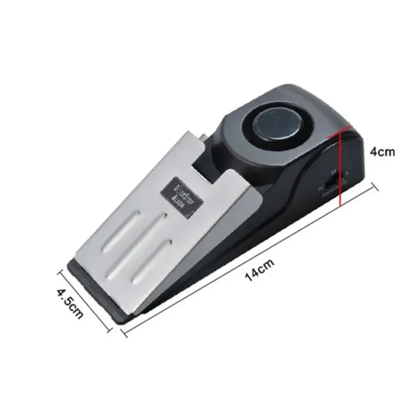Mini Wireless Door Stop Alarm – 120dB Security Alert System with Wedge-Shaped Door Blocker for Home, Travel, Office, and Hotel Use