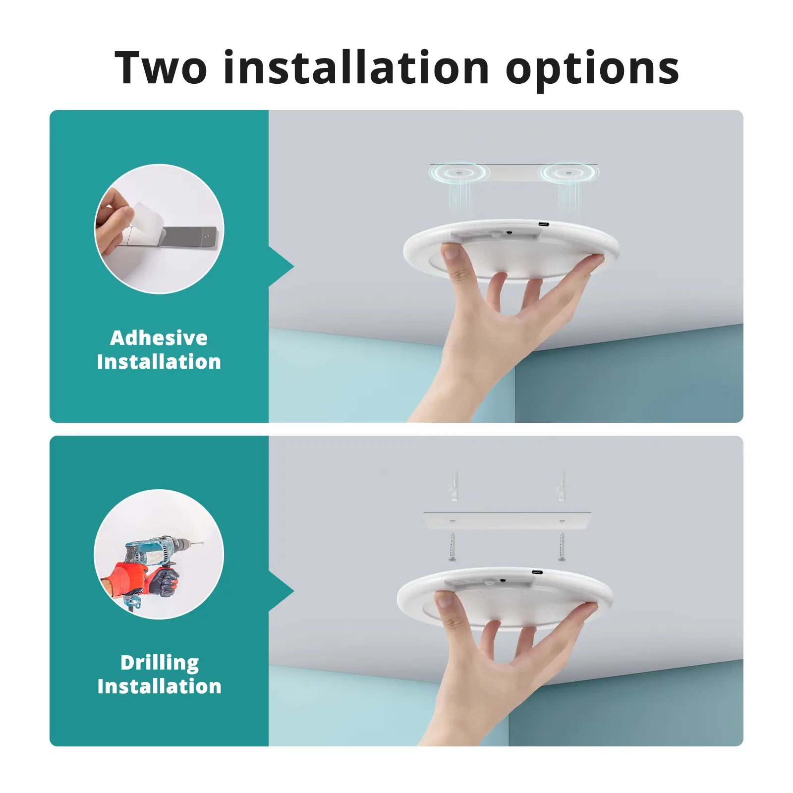 Wowatt Wireless Rechargeable LED Ceiling Light – 3 Color Modes, Dimmable, Motion Sensor, Timer, Remote, 7.48" – Perfect for Closet, Hallway, Shower, Kitchen